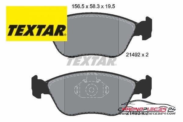 Achat de TEXTAR 2149201 Kit de plaquettes de frein, frein à disque pas chères