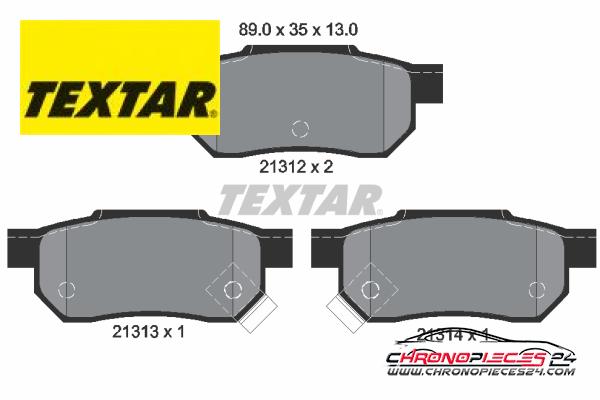 Achat de TEXTAR 2131201 Kit de plaquettes de frein, frein à disque pas chères