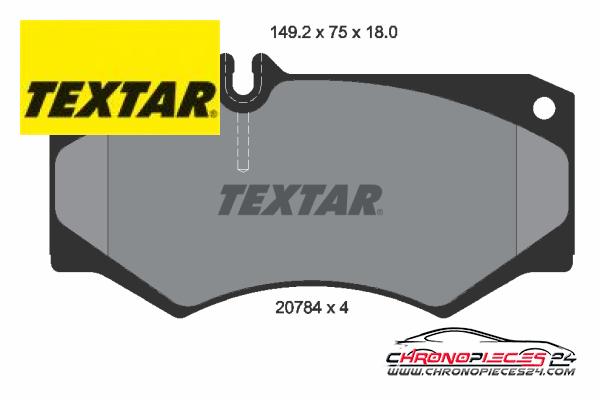 Achat de TEXTAR 2078401 Kit de plaquettes de frein, frein à disque pas chères