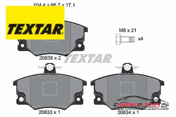 Achat de TEXTAR 2083302 Kit de plaquettes de frein, frein à disque pas chères