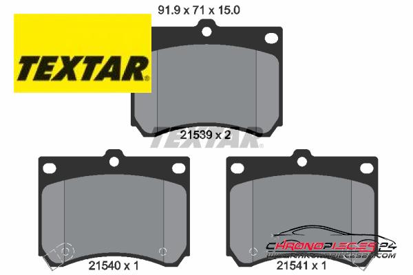 Achat de TEXTAR 2153901 Kit de plaquettes de frein, frein à disque pas chères