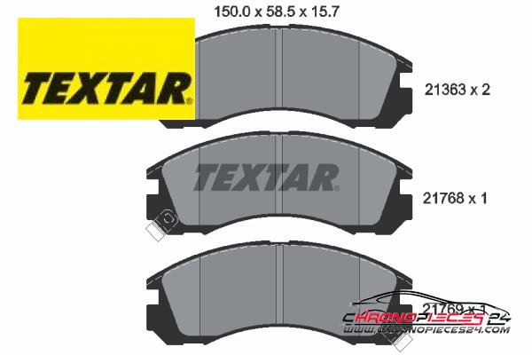 Achat de TEXTAR 2136301 Kit de plaquettes de frein, frein à disque pas chères