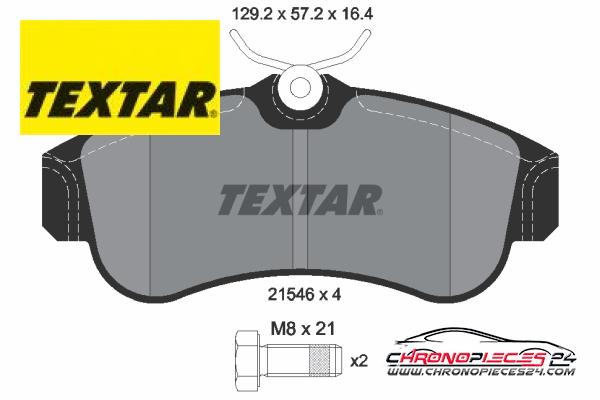 Achat de TEXTAR 2154601 Kit de plaquettes de frein, frein à disque pas chères