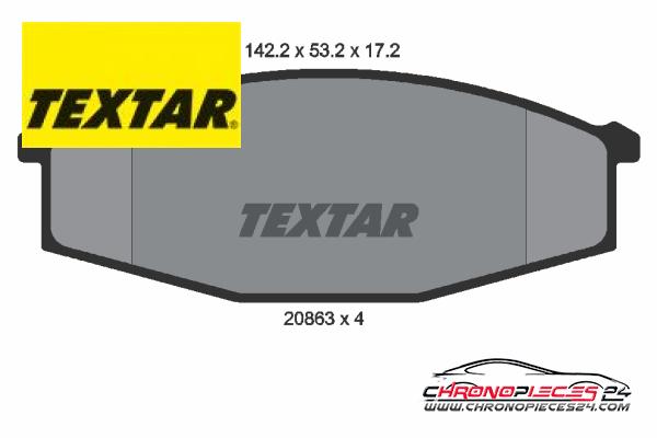 Achat de TEXTAR 2086301 Kit de plaquettes de frein, frein à disque pas chères