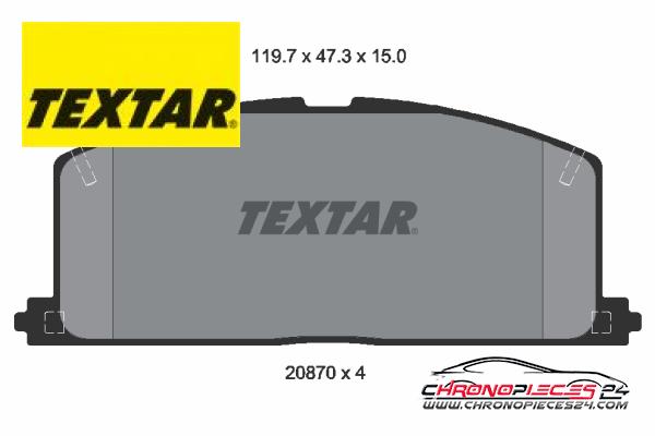 Achat de TEXTAR 2087001 Kit de plaquettes de frein, frein à disque pas chères