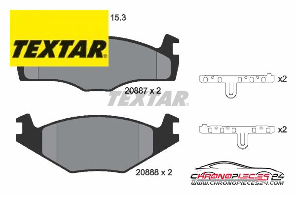 Achat de TEXTAR 2088707 Kit de plaquettes de frein, frein à disque pas chères