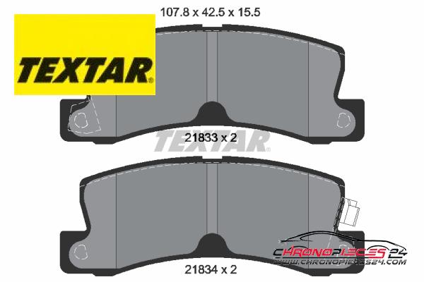 Achat de TEXTAR 2183301 Kit de plaquettes de frein, frein à disque pas chères