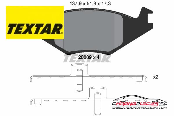 Achat de TEXTAR 2088902 Kit de plaquettes de frein, frein à disque pas chères