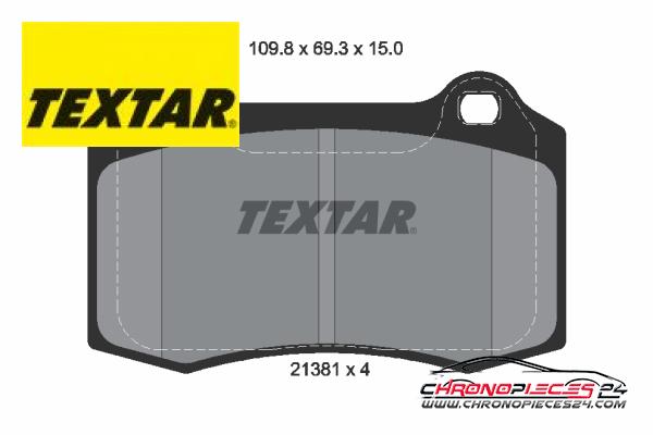 Achat de TEXTAR 2138102 Kit de plaquettes de frein, frein à disque pas chères