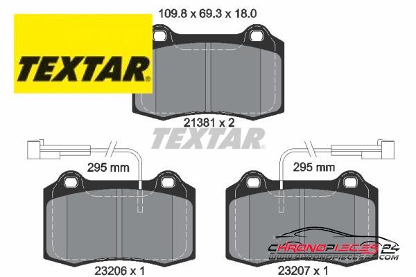 Achat de TEXTAR 2138103 Kit de plaquettes de frein, frein à disque pas chères