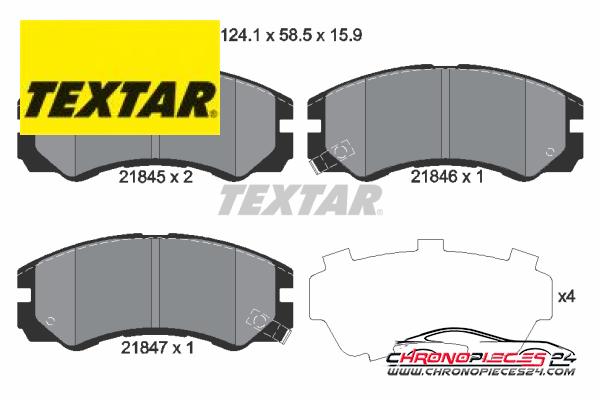 Achat de TEXTAR 2184501 Kit de plaquettes de frein, frein à disque pas chères