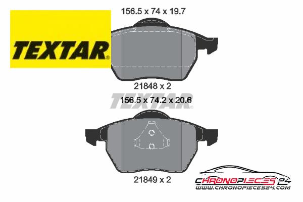 Achat de TEXTAR 2184802 Kit de plaquettes de frein, frein à disque pas chères