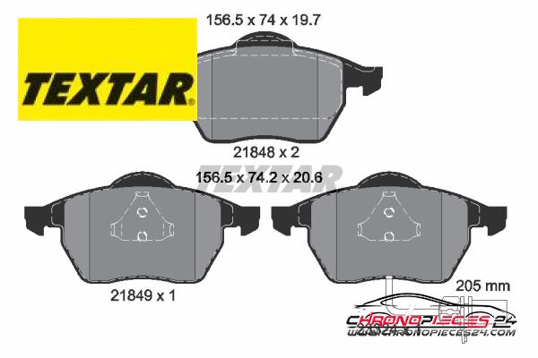 Achat de TEXTAR 2184903 Kit de plaquettes de frein, frein à disque pas chères