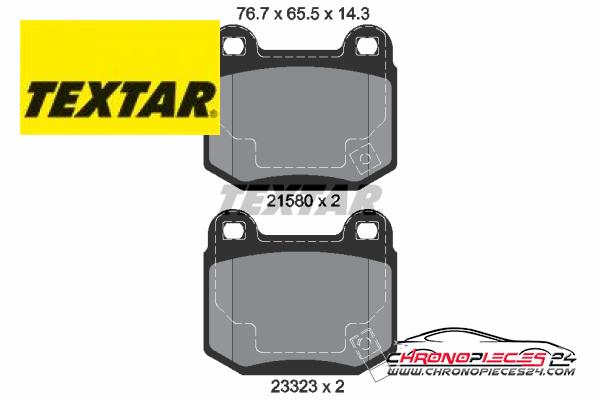 Achat de TEXTAR 2158001 Kit de plaquettes de frein, frein à disque pas chères