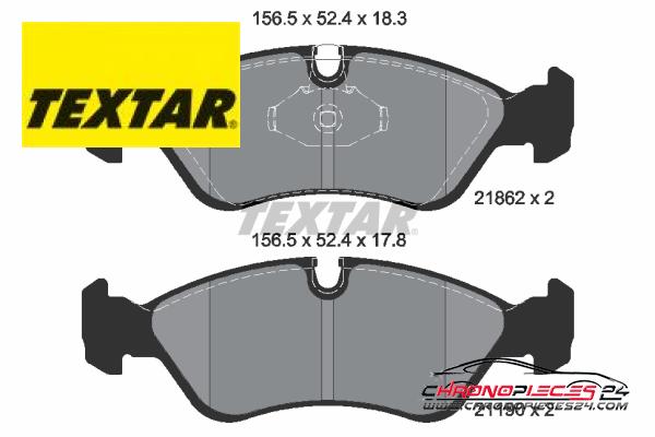 Achat de TEXTAR 2186201 Kit de plaquettes de frein, frein à disque pas chères