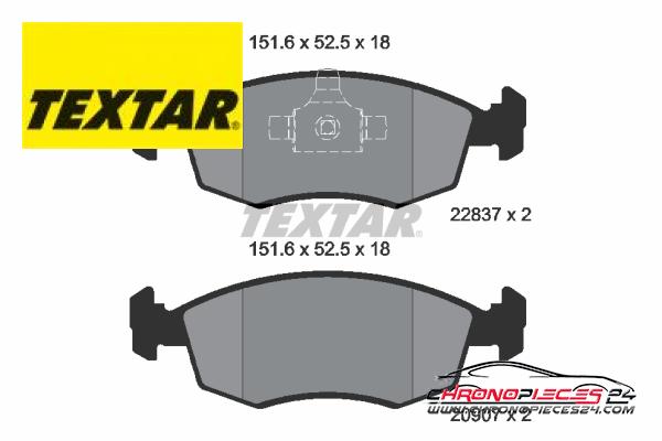 Achat de TEXTAR 2090704 Kit de plaquettes de frein, frein à disque pas chères