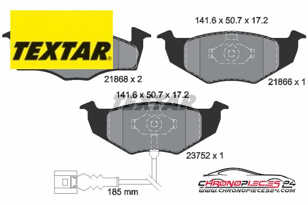 Achat de TEXTAR 2186801 Kit de plaquettes de frein, frein à disque pas chères