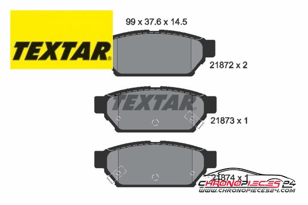 Achat de TEXTAR 2187202 Kit de plaquettes de frein, frein à disque pas chères