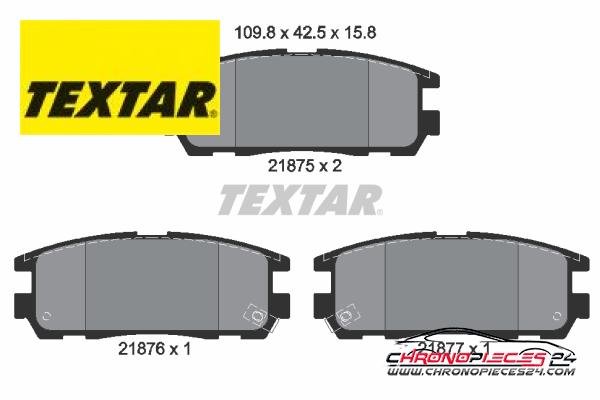 Achat de TEXTAR 2187501 Kit de plaquettes de frein, frein à disque pas chères