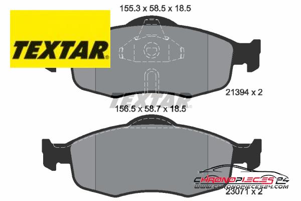 Achat de TEXTAR 2139408 Kit de plaquettes de frein, frein à disque pas chères