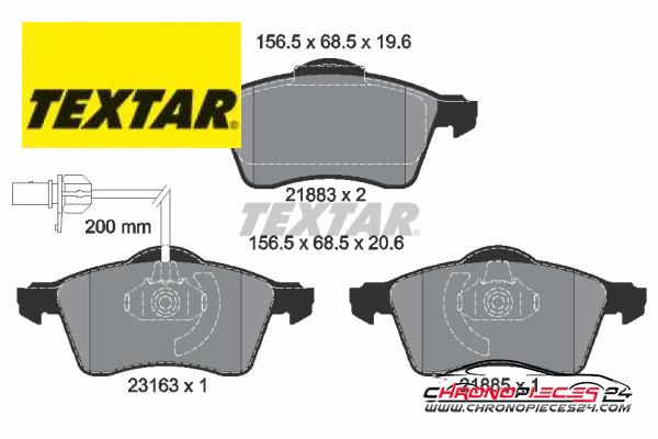 Achat de TEXTAR 2188501 Kit de plaquettes de frein, frein à disque pas chères