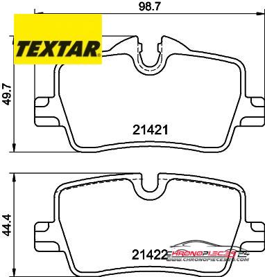 Achat de TEXTAR 2142101 Kit de plaquettes de frein, frein à disque Q+ pas chères