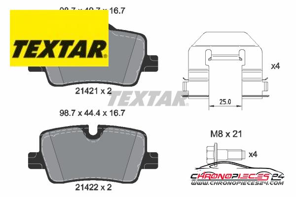 Achat de TEXTAR 2142101 Kit de plaquettes de frein, frein à disque Q+ pas chères