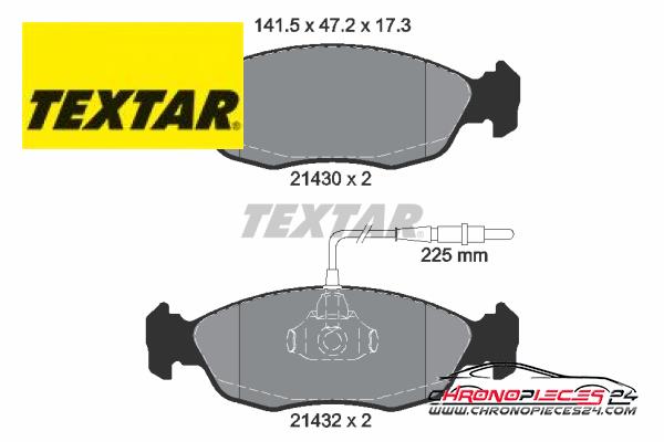 Achat de TEXTAR 2143001 Kit de plaquettes de frein, frein à disque pas chères