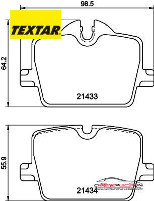 Achat de TEXTAR 2143301 Kit de plaquettes de frein, frein à disque Q+ pas chères