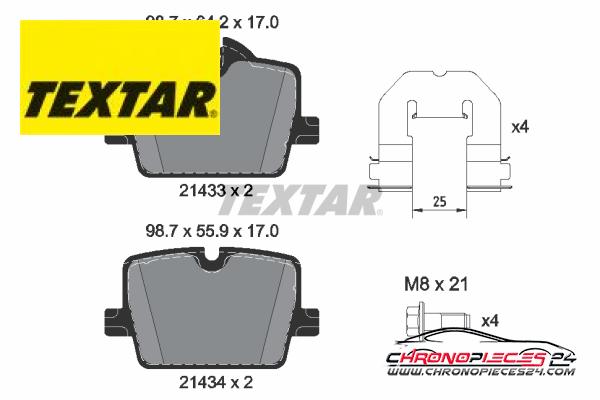 Achat de TEXTAR 2143301 Kit de plaquettes de frein, frein à disque Q+ pas chères