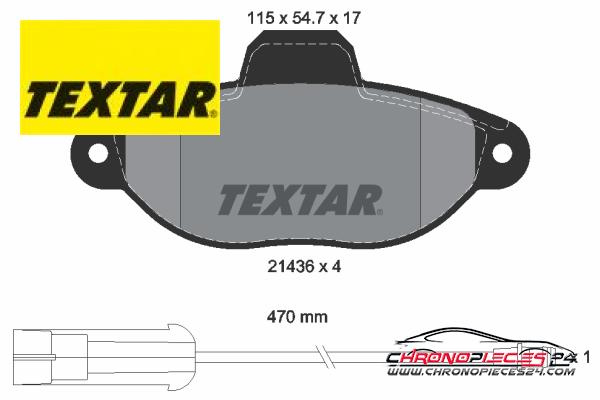 Achat de TEXTAR 2143603 Kit de plaquettes de frein, frein à disque pas chères