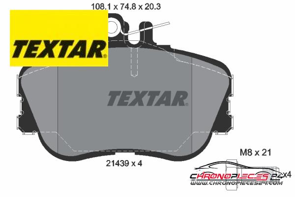 Achat de TEXTAR 2143905 Kit de plaquettes de frein, frein à disque pas chères