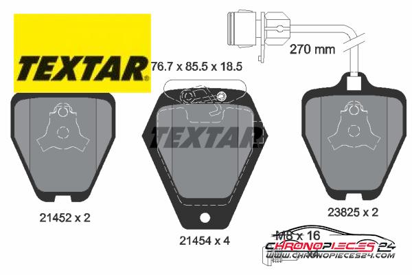 Achat de TEXTAR 2145201 Kit de plaquettes de frein, frein à disque pas chères