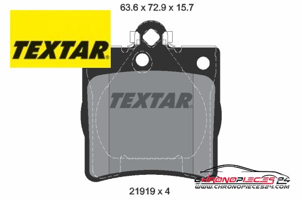 Achat de TEXTAR 2191903 Kit de plaquettes de frein, frein à disque pas chères