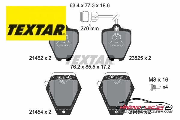 Achat de TEXTAR 2145201 Kit de plaquettes de frein, frein à disque pas chères