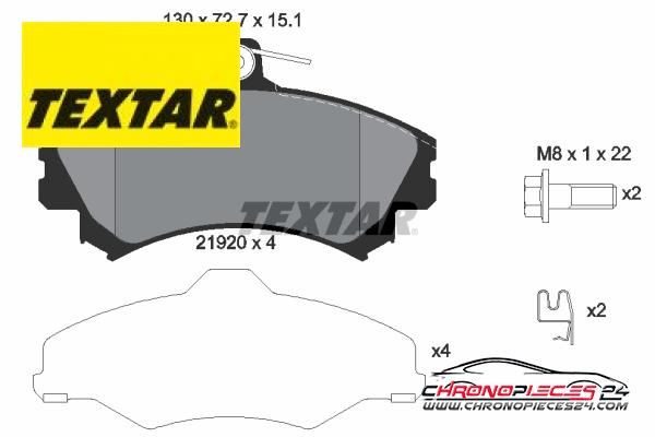 Achat de TEXTAR 2192001 Kit de plaquettes de frein, frein à disque pas chères