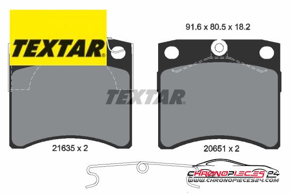 Achat de TEXTAR 2163501 Kit de plaquettes de frein, frein à disque pas chères