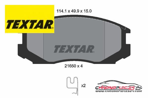 Achat de TEXTAR 2165001 Kit de plaquettes de frein, frein à disque pas chères