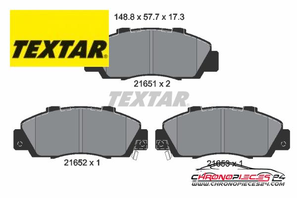 Achat de TEXTAR 2165101 Kit de plaquettes de frein, frein à disque pas chères