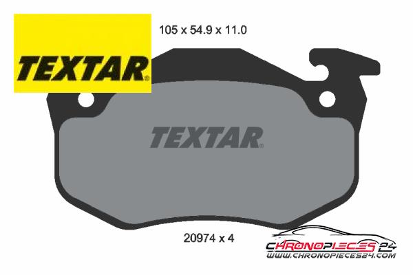 Achat de TEXTAR 2097401 Kit de plaquettes de frein, frein à disque pas chères