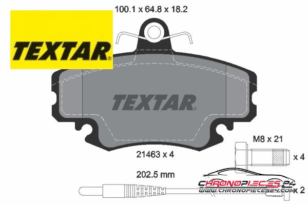 Achat de TEXTAR 2146304 Kit de plaquettes de frein, frein à disque pas chères