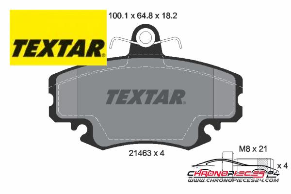 Achat de TEXTAR 2146306 Kit de plaquettes de frein, frein à disque pas chères