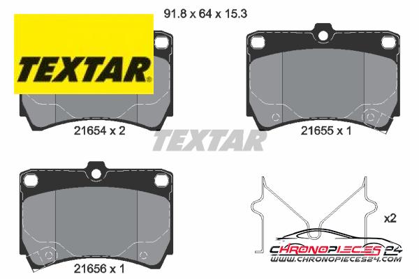 Achat de TEXTAR 2165404 Kit de plaquettes de frein, frein à disque pas chères