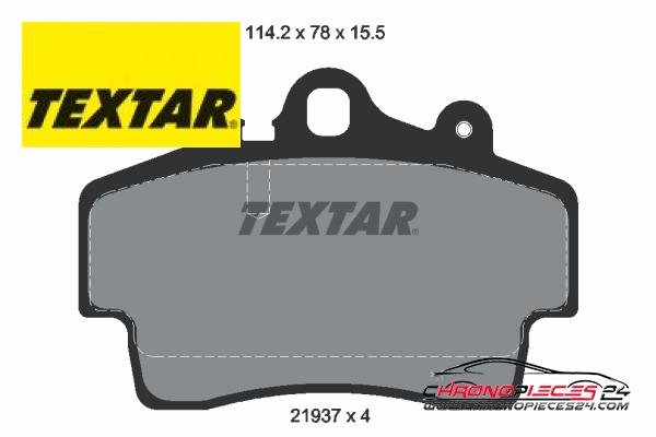 Achat de TEXTAR 2193702 Kit de plaquettes de frein, frein à disque pas chères