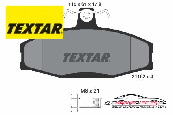 Achat de TEXTAR 2166201 Kit de plaquettes de frein, frein à disque pas chères