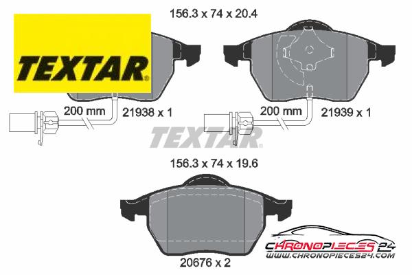 Achat de TEXTAR 2193801 Kit de plaquettes de frein, frein à disque pas chères