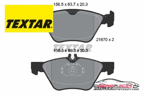 Achat de TEXTAR 2167001 Kit de plaquettes de frein, frein à disque pas chères