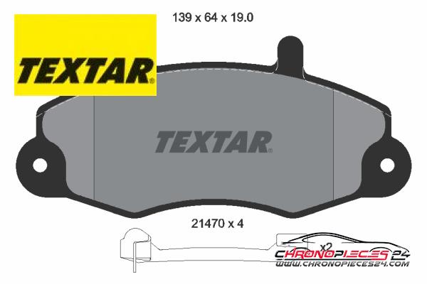 Achat de TEXTAR 2147002 Kit de plaquettes de frein, frein à disque pas chères