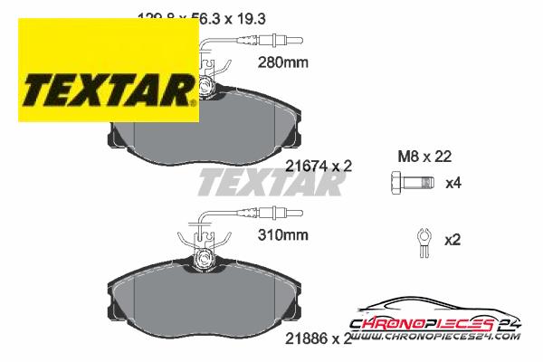 Achat de TEXTAR 2167403 Kit de plaquettes de frein, frein à disque pas chères