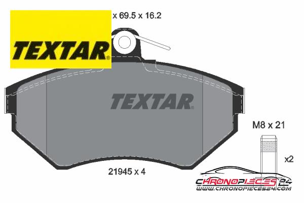 Achat de TEXTAR 2194502 Kit de plaquettes de frein, frein à disque pas chères